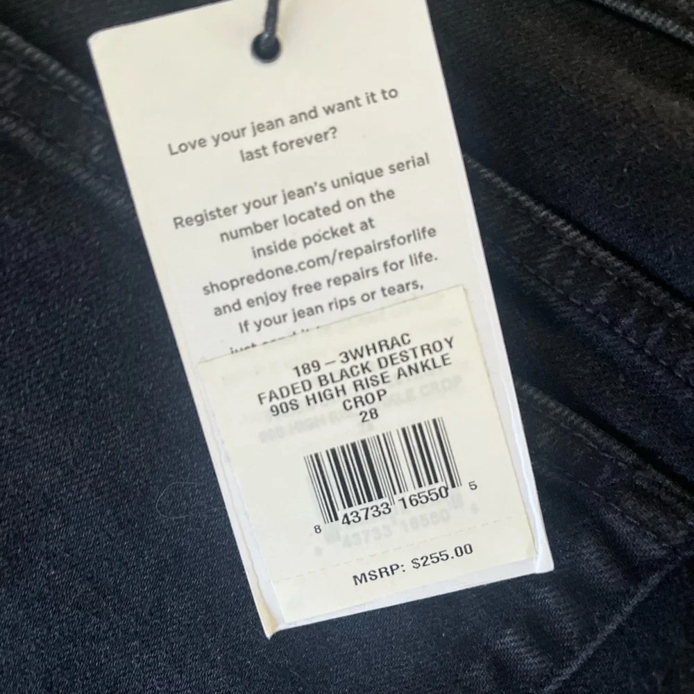 Re/Done NWT never worn 90s high rise ankle crop - Picture 7 of 7
